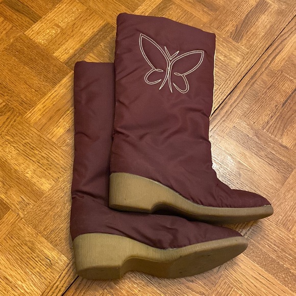 Vintage 70’s/80’s - butterfly print stitched boots- rubber soul - Picture 9 of 11